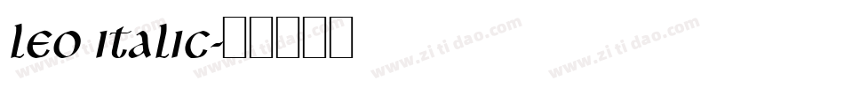 Leo Italic字体转换